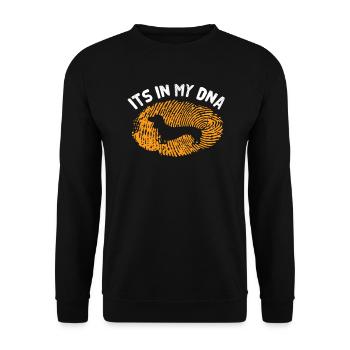 Dackel Dachshund - Unisex Pullover - Schwarz - Vorne - Alina (178cm) & Michal (187cm)