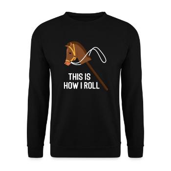 cheval - Sweat-shirt Unisexe - noir - Devant - Alina (178cm) & Michal (187cm)