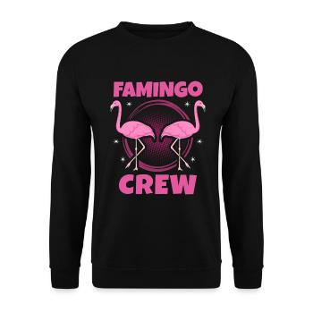 flamingo - Unisex Sweatshirt - black - Front - Alina (178cm) & Michal (187cm)