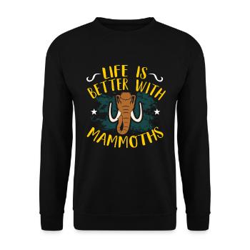 Mammouth - Sweat-shirt Unisexe - noir - Devant - Alina (178cm) & Michal (187cm)