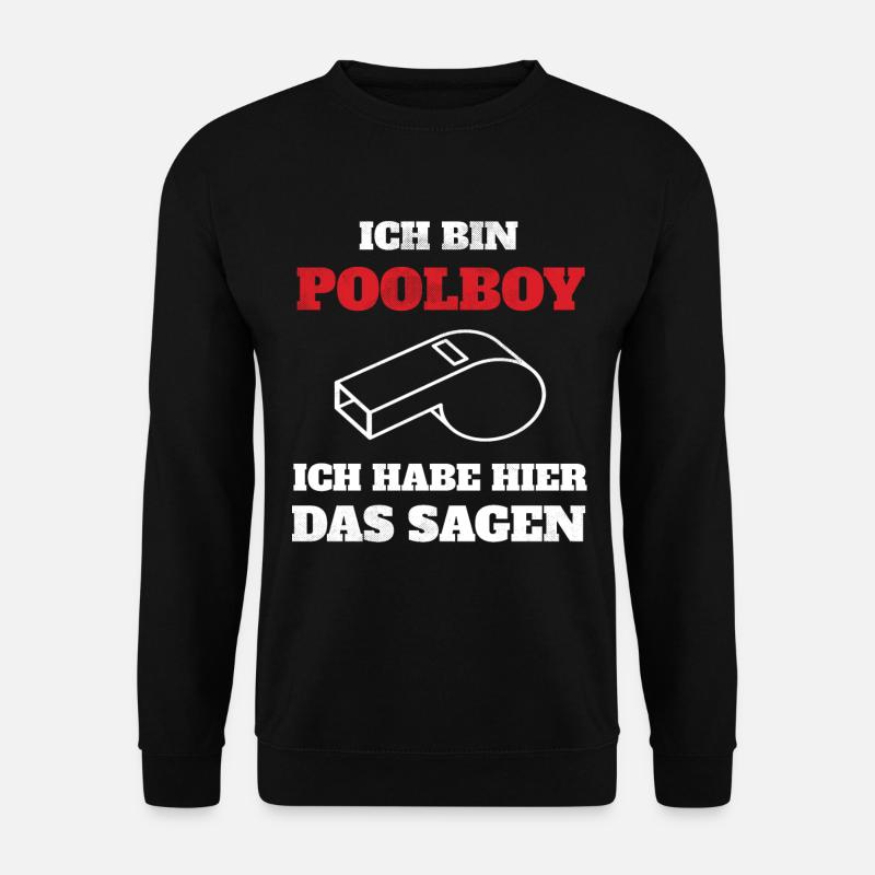 Poolboy Bademeister Badewart Geschenkidee - Unisex Pullover - Schwarz