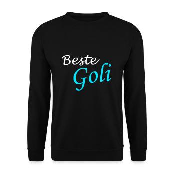 Beste Goli Firmgoli Geschenk Taufgoli - Unisex Pullover - Schwarz - Vorne - Alina (178cm) & Michal (187cm)