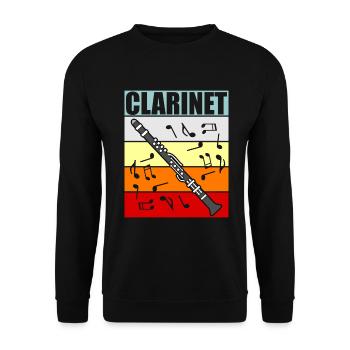 clarinette - Sweat-shirt Unisexe - noir - Devant - Alina (178cm) & Michal (187cm)