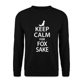 Fox - Unisex Sweatshirt - black - Front - Alina (178cm) & Michal (187cm)
