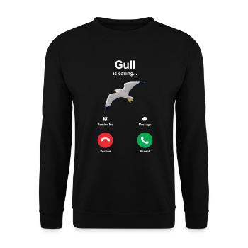Seagull water bird shirt gift idea - Unisex Sweatshirt - black - Front - Alina (178cm) & Michal (187cm)