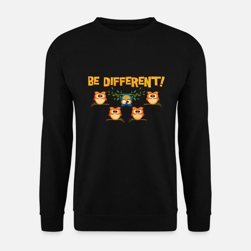 Eule - Unisex Pullover - Schwarz