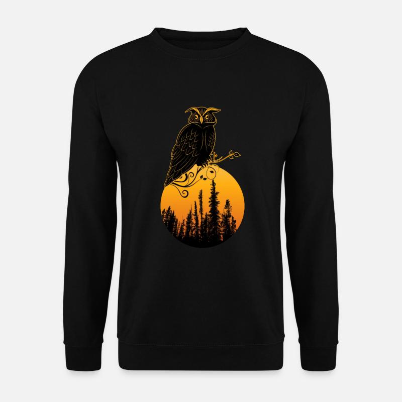Eule Vogel Nette Geschenkidee - Unisex Pullover - Schwarz