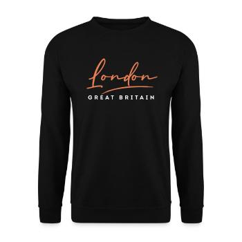 London - Unisex Sweatshirt - black - Front - Alina (178cm) & Michal (187cm)