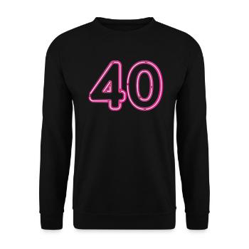 40e anniversaire - Sweat-shirt Unisexe - noir - Devant - Alina (178cm) & Michal (187cm)