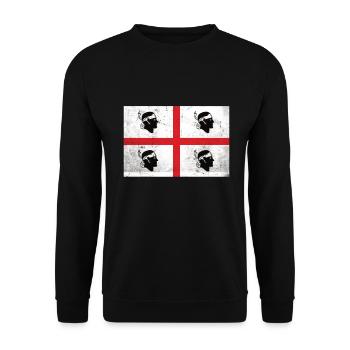 Sardinia Flag - Unisex Sweatshirt - black - Front - Alina (178cm) & Michal (187cm)