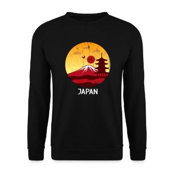 Japan - Unisex Sweatshirt - black - Front - Alina (178cm) & Michal (187cm)