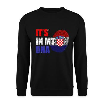 Kroatien - Unisex Pullover - Schwarz - Vorne - Alina (178cm) & Michal (187cm)