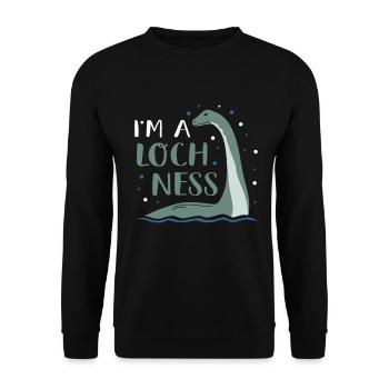 Loch Ness Monster - Unisex Sweatshirt - black - Front - Alina (178cm) & Michal (187cm)