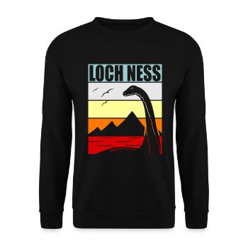 Loch Ness Monster - Unisex Sweatshirt - black - Front - Alina (178cm) & Michal (187cm)