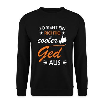 So sieht richtig cooler Ged Firmged Taufged aus - Unisex Pullover - Schwarz - Vorne - Alina (178cm) & Michal (187cm)