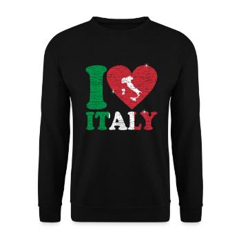 Italie - Sweat-shirt Unisexe - noir - Devant - Alina (178cm) & Michal (187cm)