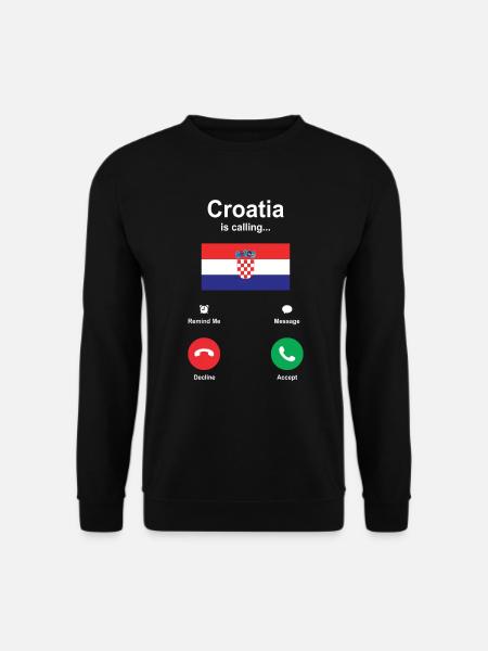 Kroatien - Unisex Pullover - Schwarz