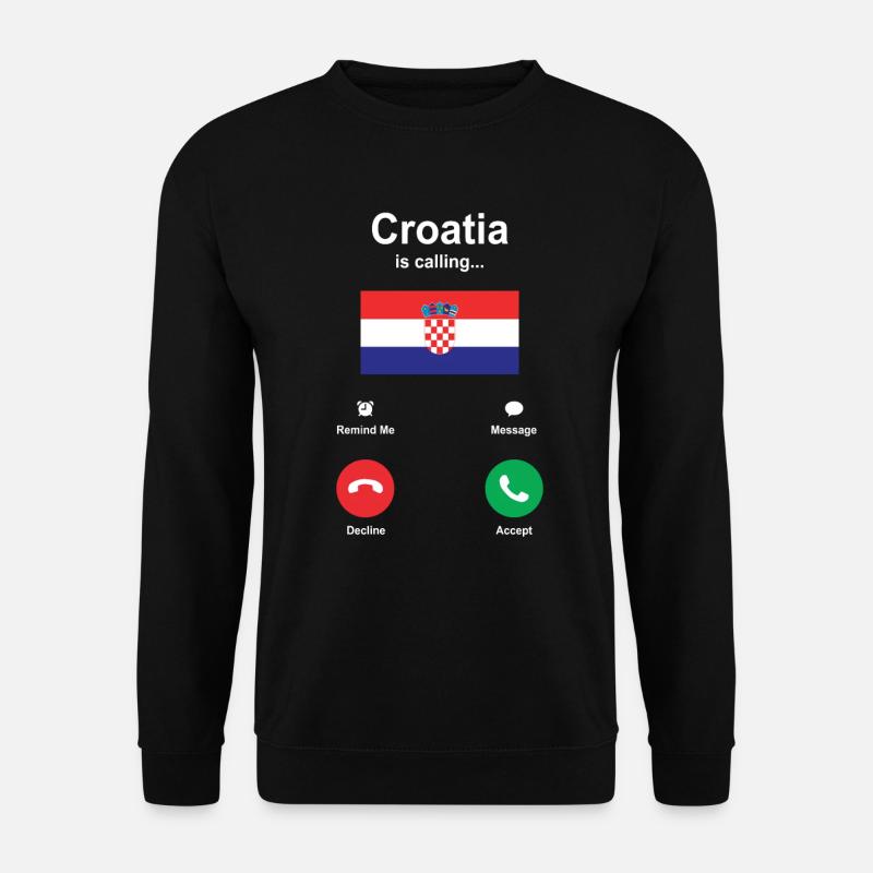 Kroatien - Unisex Pullover - Schwarz