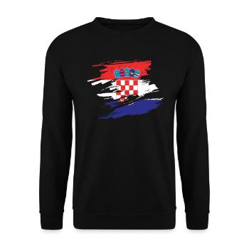 Kroatien - Unisex Pullover - Schwarz - Vorne - Alina (178cm) & Michal (187cm)