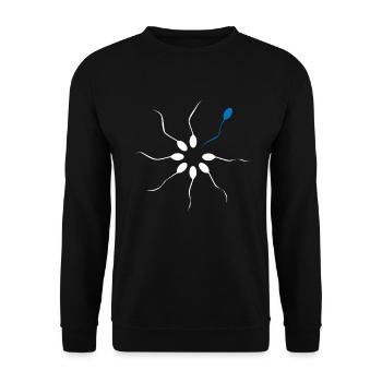 Be different Be different sperm sperm spermling - Unisex Sweatshirt - black - Front - Alina (178cm) & Michal (187cm)