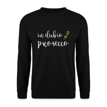 Idée cadeau étudiant en droit In Dubio Prosecco - Sweat-shirt Unisexe - noir - Devant - Alina (178cm) & Michal (187cm)