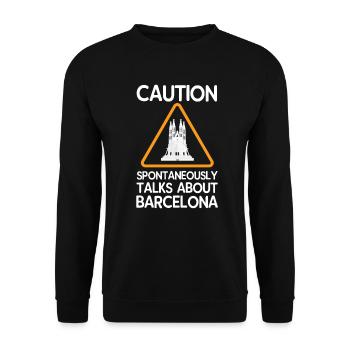 Barcelona - Unisex Pullover - Schwarz - Vorne - Alina (178cm) & Michal (187cm)