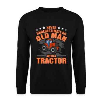 tracteur - Sweat-shirt Unisexe - noir - Devant - Alina (178cm) & Michal (187cm)