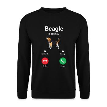 Idée cadeau chiot Beagle - Sweat-shirt Unisexe - noir - Devant - Alina (178cm) & Michal (187cm)