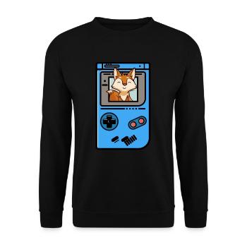 Fox - Unisex Sweatshirt - black - Front - Alina (178cm) & Michal (187cm)