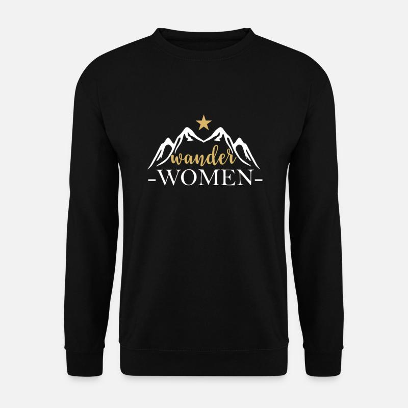 Wander Women Wandern Geschenkidee Wandern Frau - Unisex Pullover - Schwarz