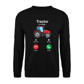 tracteur - Sweat-shirt Unisexe - noir - Devant - Alina (178cm) & Michal (187cm)