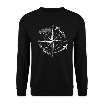 Hélicoptère avion Zeppelin Air Balloon Gift - Sweat-shirt Unisexe - noir - Devant - Alina (178cm) & Michal (187cm)