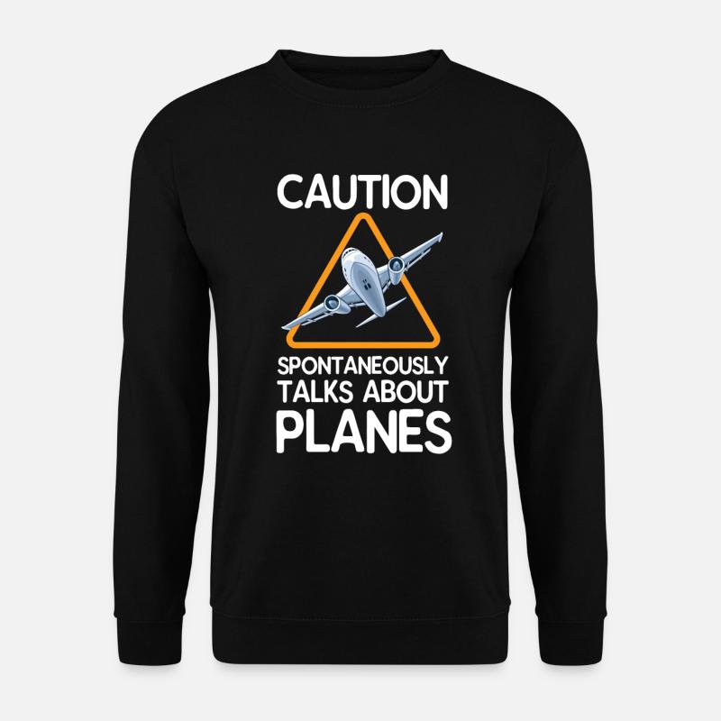 Flugzeug - Unisex Pullover - Schwarz