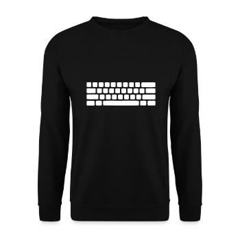 Computer Tastatur - Unisex Pullover - Schwarz - Vorne - Alina (178cm) & Michal (187cm)