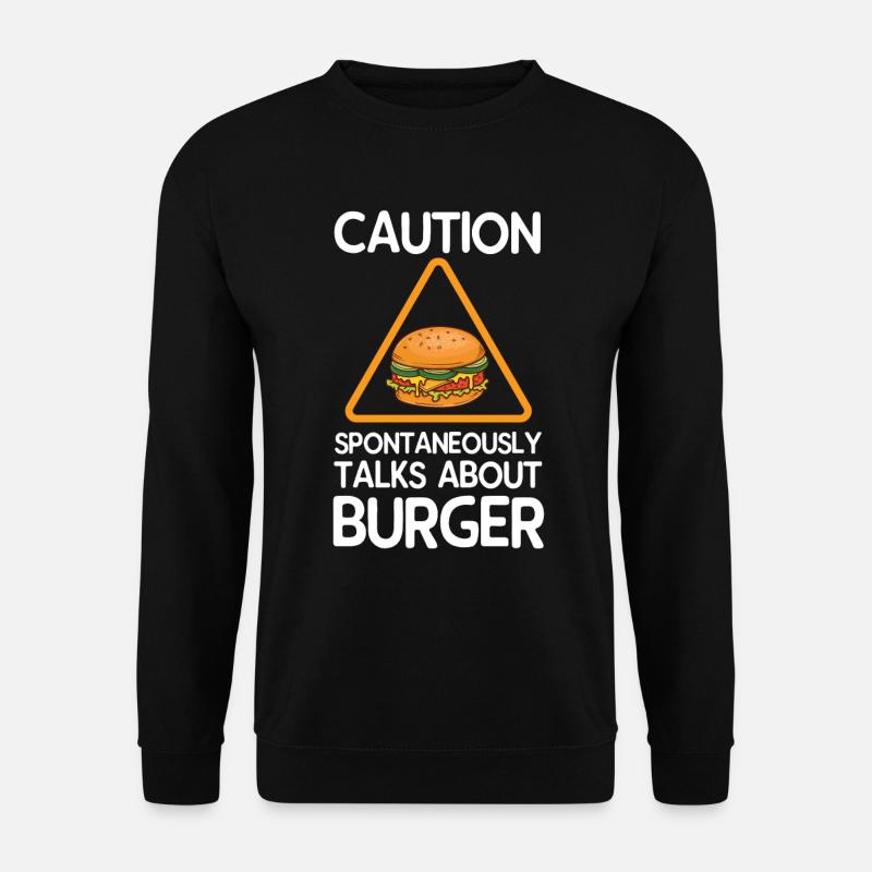 Burger - Unisex Pullover - Schwarz