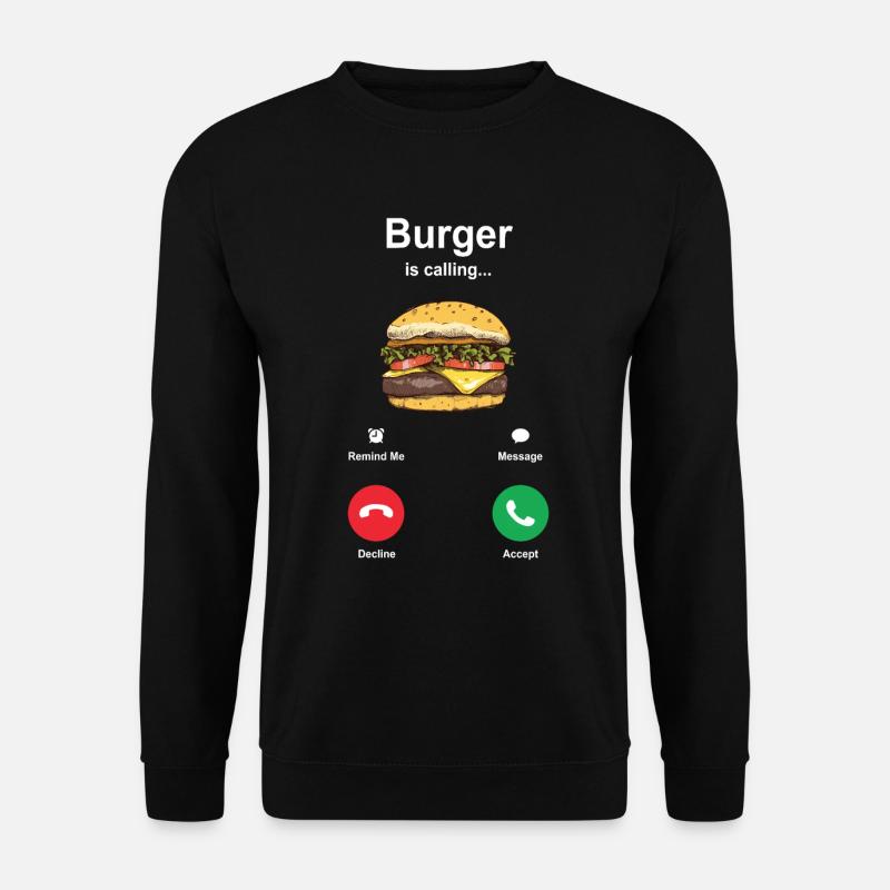 Burger Hamburger - Unisex Pullover - Schwarz