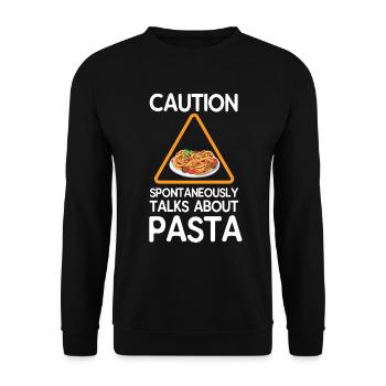 pasta - Unisex Sweatshirt - black - Front - Alina (178cm) & Michal (187cm)