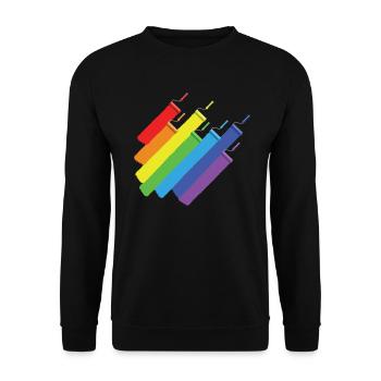 peintre - Sweat-shirt Unisexe - noir - Devant - Alina (178cm) & Michal (187cm)