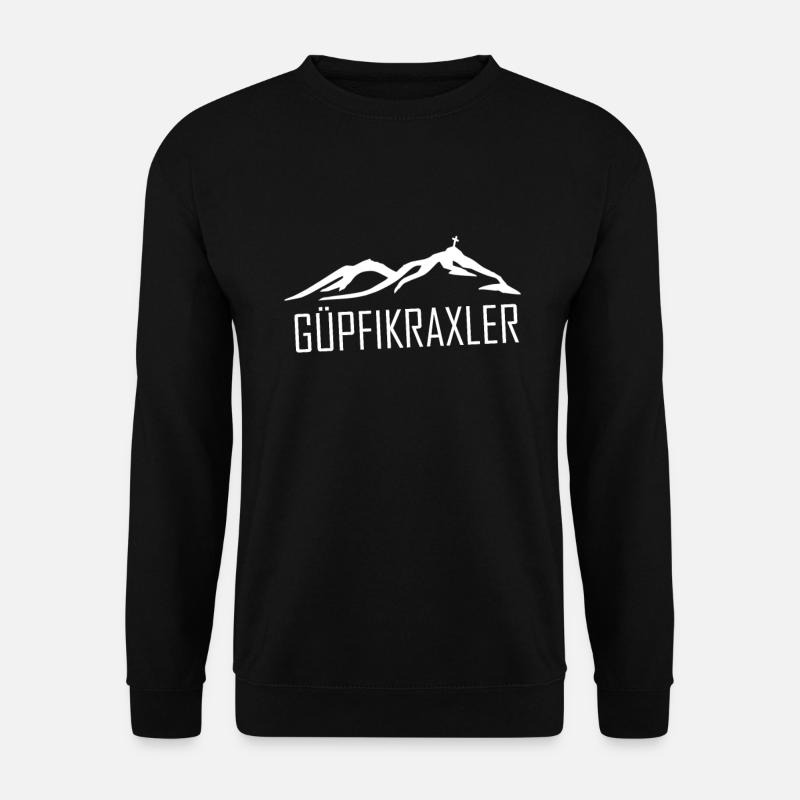Güpfikraxler Güpfi Besteiger Bergsteiger Kraxler - Unisex Pullover - Schwarz