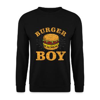 Burger - Sweat-shirt Unisexe - noir - Devant - Alina (178cm) & Michal (187cm)
