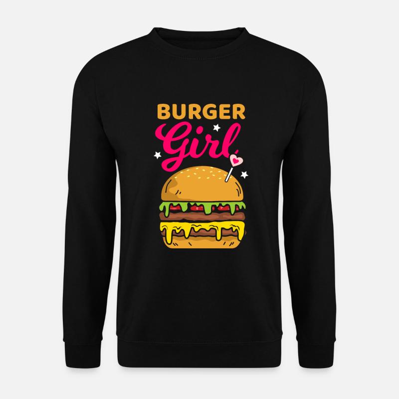 Burger Hamburger - Unisex Pullover - Schwarz