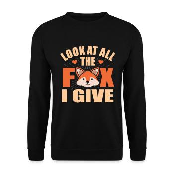 Fox - Unisex Sweatshirt - black - Front - Alina (178cm) & Michal (187cm)