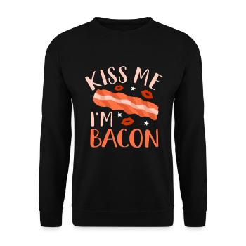 Bacon - Unisex Sweatshirt - black - Front - Alina (178cm) & Michal (187cm)