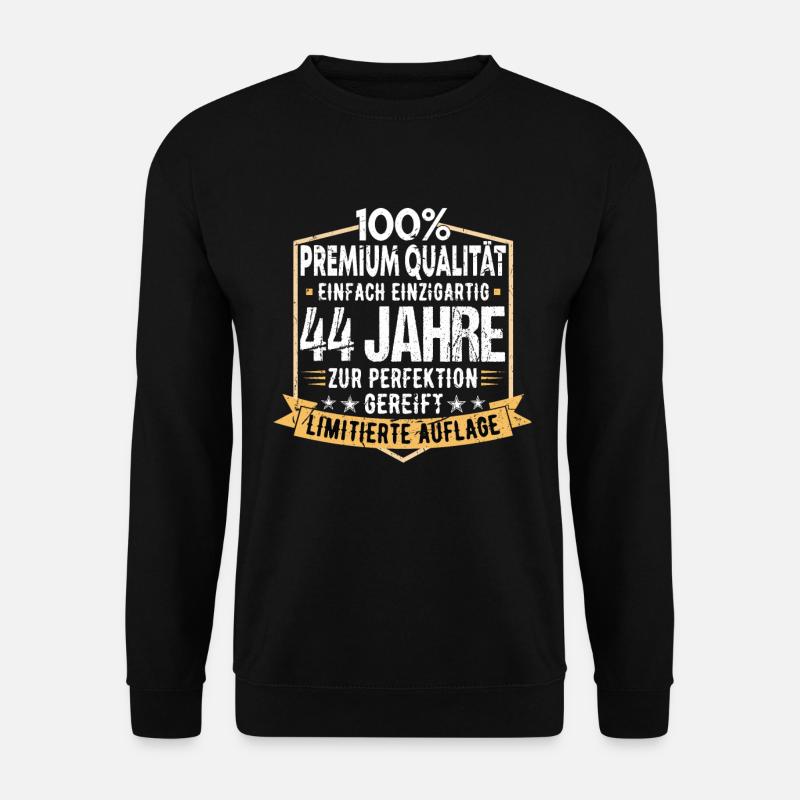44. Geburtstag 1976 Geschenk Geschenkidee Retro - Unisex Pullover - Schwarz