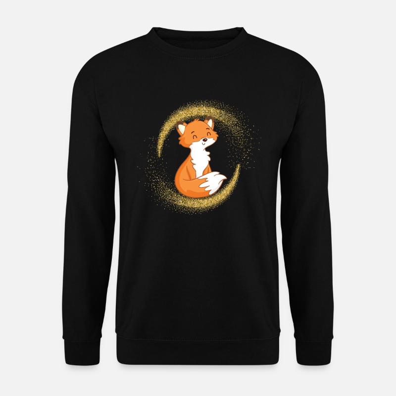Fuchs Glitzer - Unisex Pullover - Schwarz