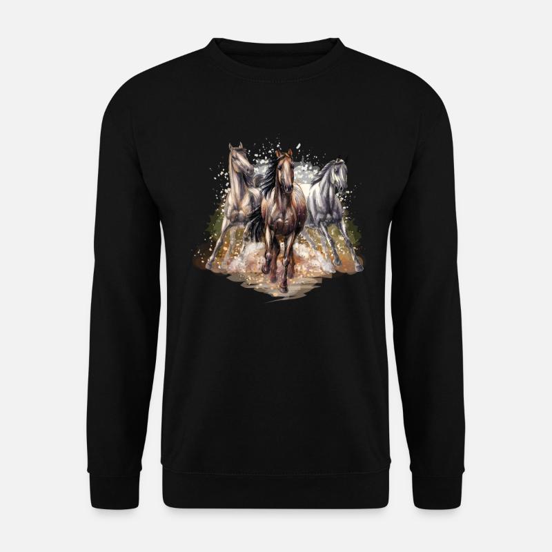 Pferd - Unisex Pullover - Schwarz