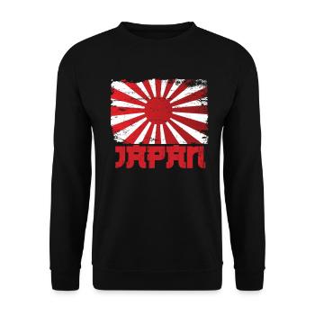 Japan - Unisex Pullover - Schwarz - Vorne - Alina (178cm) & Michal (187cm)