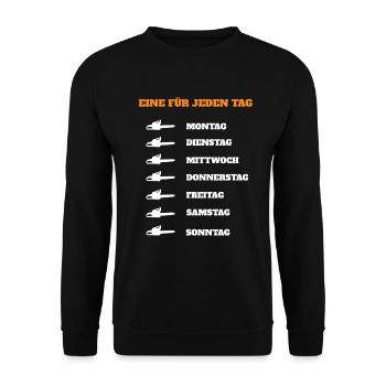 Holzfäller Waldarbeiter Förster Kettensäge - Unisex Pullover - Schwarz - Vorne - Alina (178cm) & Michal (187cm)