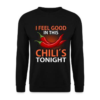 Chili pepper - Unisex Sweatshirt - black - Front - Alina (178cm) & Michal (187cm)