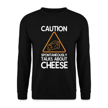 fromage - Sweat-shirt Unisexe - noir - Devant - Alina (178cm) & Michal (187cm)